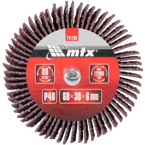Roda de lixa 60 x 30 mm com haste - 741209 Roda de lixa 60 x 30 mm com haste - 741209