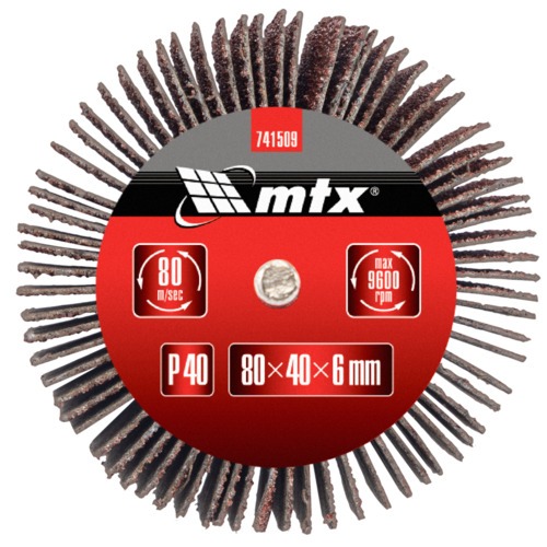 Roda de lixa 80 x 40 mm com haste - 741509