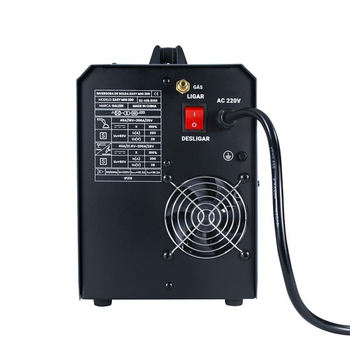 Inversora de solda Multiprocesso 200A para Eletrodo Mig e Tig - Easy MIG 200	  220V