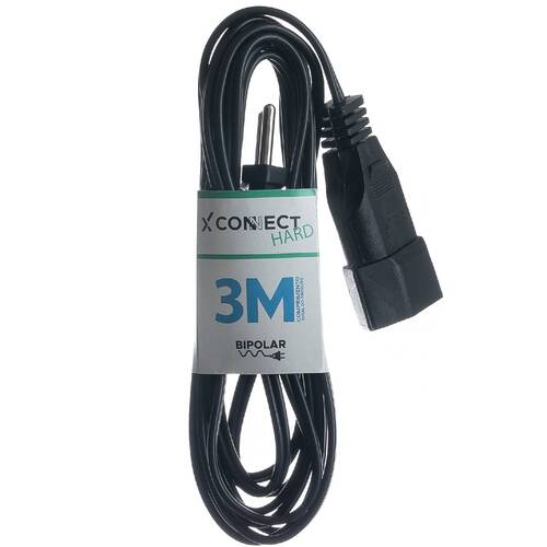 Extens�o el�trica 3 metros 1 tomada 2 x 0,75 mm 10A bipolar - Connect Hard