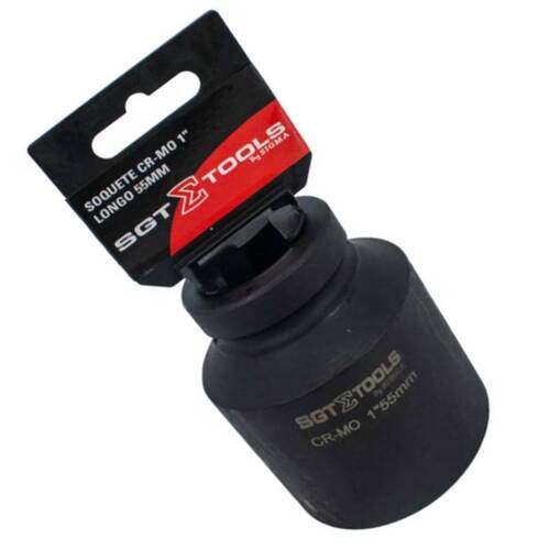 Soquete sextavado de impacto longo 55 mm encaixe 1 Soquete sextavado de impacto longo 55 mm encaixe 1