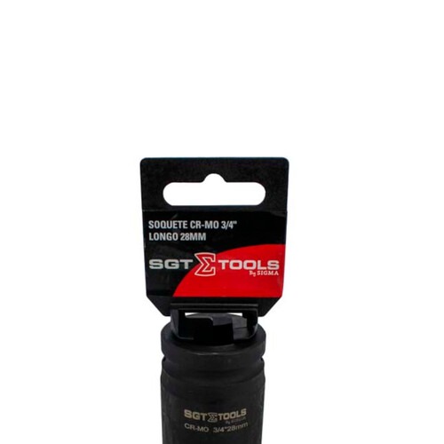 Soquete sextavado de impacto longo 28 mm encaixe 3/4 Soquete sextavado de impacto longo 28 mm encaixe 3/4