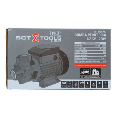 Motobomba perif�rica 1/2 hp vaz�o de 28 L/min - SGT-5700-PRO  220V