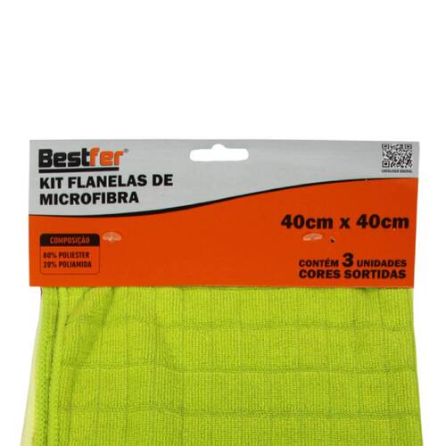 Toalha de microfibra 40 x 40 cm 3 pe�as - BFH1182