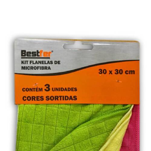 Toalha de microfibra 30 x 30 cm 3 pe�as - BFH1455
