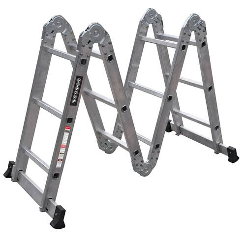 Escada multifuncional de alum�nio 3 x 4 com 12 degraus 11 em 1 - ESC0265RO