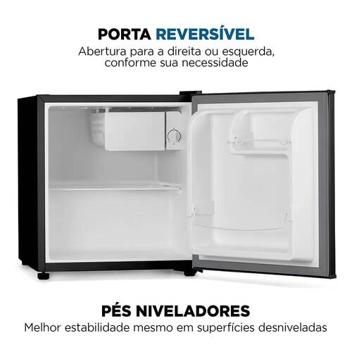 Frigobar 46 litros porta revers�vel preto - FGB-01-B50  110V