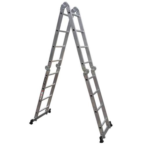 Escada multifuncional de alum�nio 4 x 4 com 16 degraus 11 em 1 - ESC0266RO