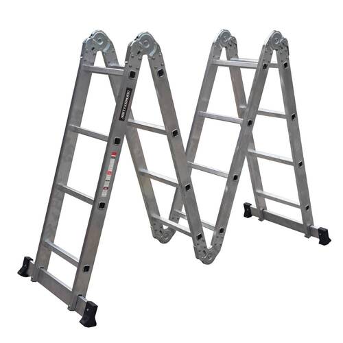 Escada multifuncional de alum�nio 4 x 4 com 16 degraus 11 em 1 - ESC0266RO
