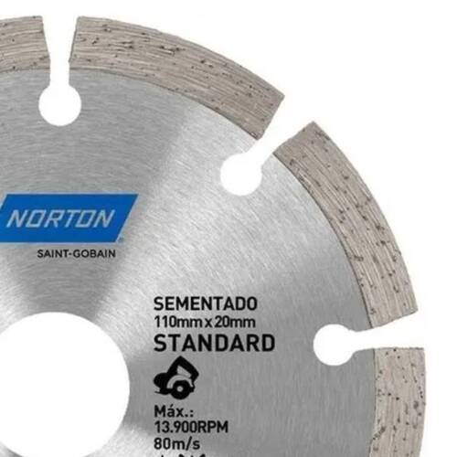 Disco diamantado segmentado 110 mm para concreto e alvenaria - Standard