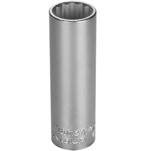 Soquete estriado longo 17 mm encaixe 1/2