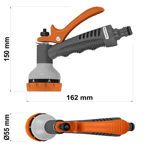 Hidropistola multifun��o pl�stica para engate r�pido - 78519500