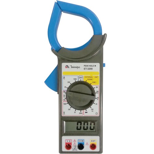 Alicate amper�metro digital com abertura de at� 50 mm - ET-3200