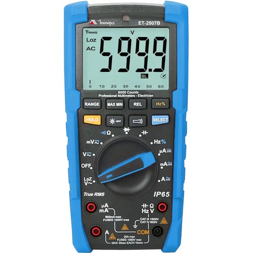 Mult�metro digital port�til CAT IV ET-2507B 
