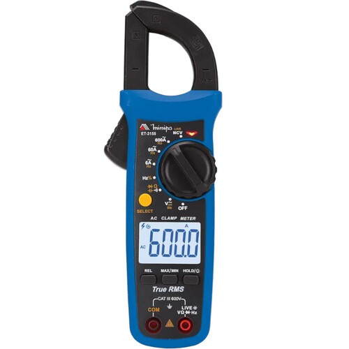 Alicate amperímetro digital CAT III 600V True RMS - ET-3155 Alicate amperímetro digital CAT III 600V True RMS - ET-3155