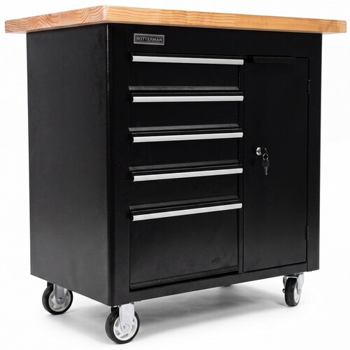 Bancada m�vel com 5 gavetas e porta lateral - RLL-277P