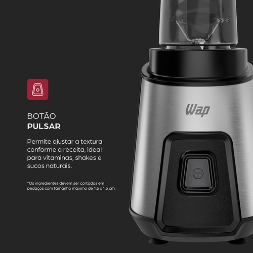 Liquidificador portátil 300W com 2 copos squeeze - WBG600 110V Liquidificador portátil 300W com 2 copos squeeze - WBG600 110V