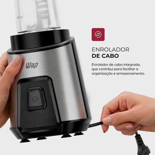 Liquidificador portátil 300W com 2 copos squeeze - WBG600 110V Liquidificador portátil 300W com 2 copos squeeze - WBG600 110V