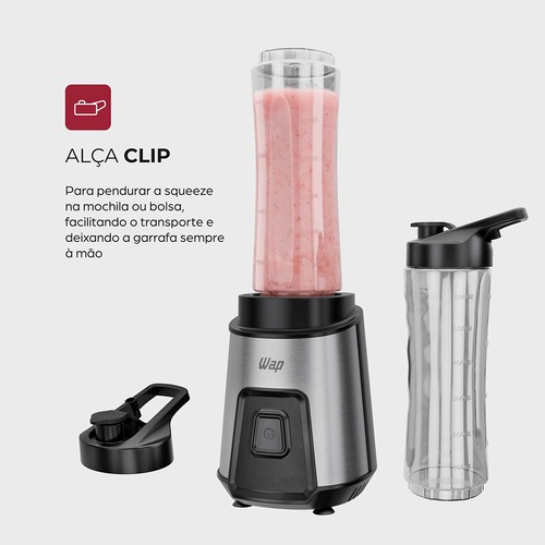 Liquidificador portátil 300W com 2 copos squeeze - WBG600 110V Liquidificador portátil 300W com 2 copos squeeze - WBG600 110V