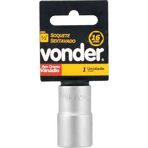 Soquete sextavado 16 mm encaixe 1/2
