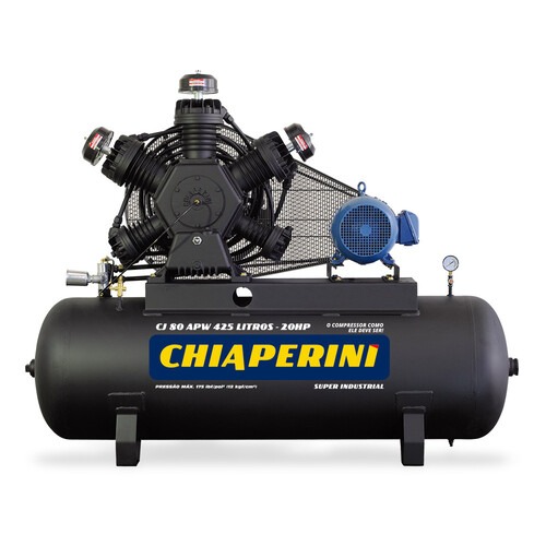 Compressor de ar 80 p�s 425 litros 20 hp trif�sico cont�nuo - CJ 80 APW 425L