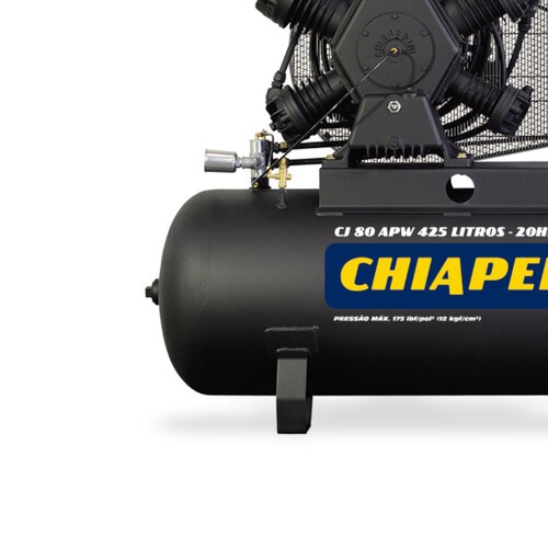 Compressor de ar 80 p�s 425 litros 20 hp trif�sico cont�nuo - CJ 80 APW 425L