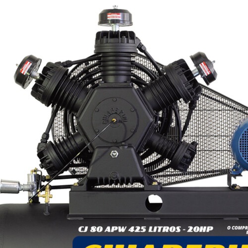 Compressor de ar 80 p�s 425 litros 20 hp trif�sico cont�nuo - CJ 80 APW 425L