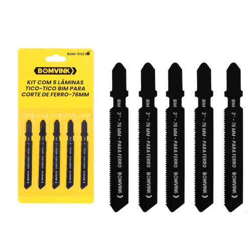 L�mina serra tico tico 76 mm 21 dentes para metal - BOM-5133