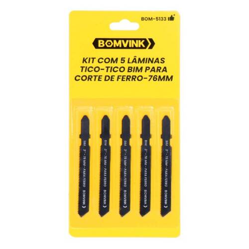 L�mina serra tico tico 76 mm 21 dentes para metal - BOM-5133