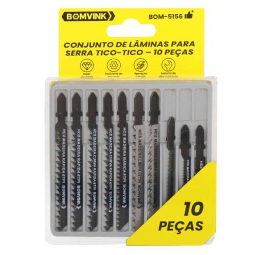 L�mina serra tico-tico 6/21 mm para madeira e metal 5 pe�as - BOM-5156 