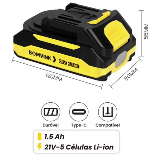 Bateria 21V 1.5Ah �ons de l�tio - BOM-5595