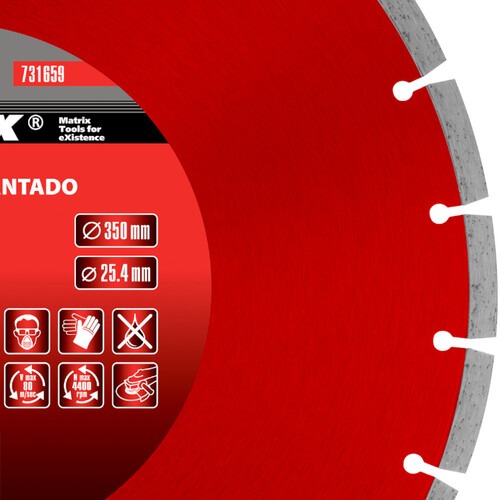 Disco diamantado segmentado 350 mm para concreto - 731659