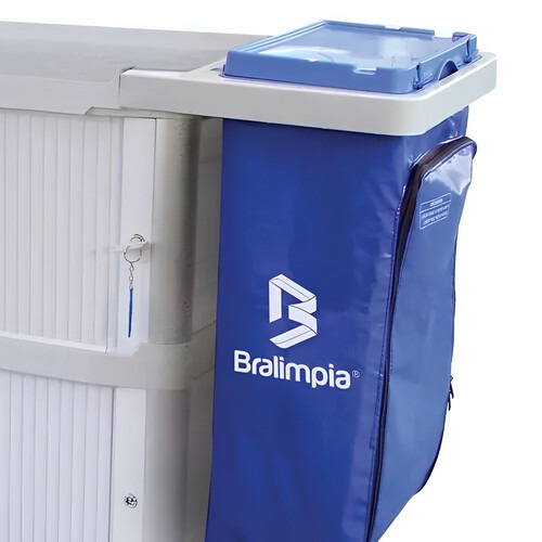 Carro funcional extra 2 bolsas azul com porta