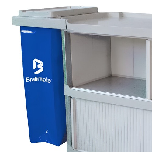 Carro funcional extra 2 bolsas azul e verde com porta