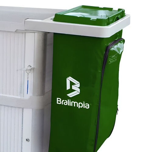 Carro funcional extra 2 bolsas azul e verde com porta