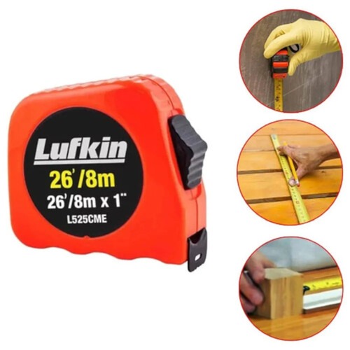 Trena com fita de a�o 25,4 mm x 8 m com trava 