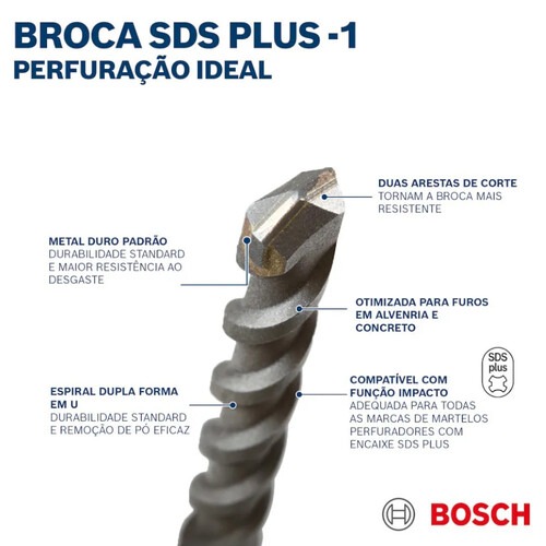 Broca de w�dea para concreto 5 x 100 x 160 mm - SDS PLUS