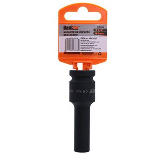 Soquete sextavado de impacto longo 14 mm encaixe 1/2