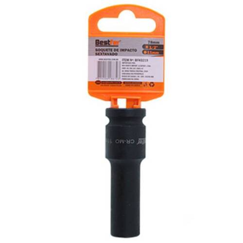 Soquete sextavado de impacto longo 11 mm encaixe 1/2