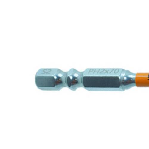 Jogo de bits phillips ph2 x 70 mm encaixe 1/4