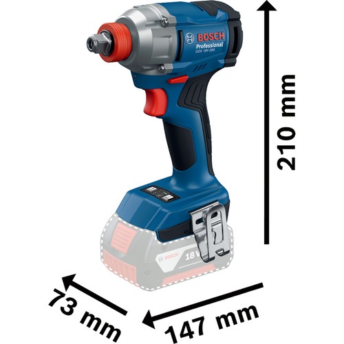Parafusadeira chave de impacto a bateria 18V Brushless com 2 baterias - GDX 18V-285  110V/220V