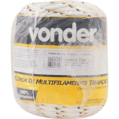 Corda multifilamento tran�ada 8 mm rolo com 50 metros