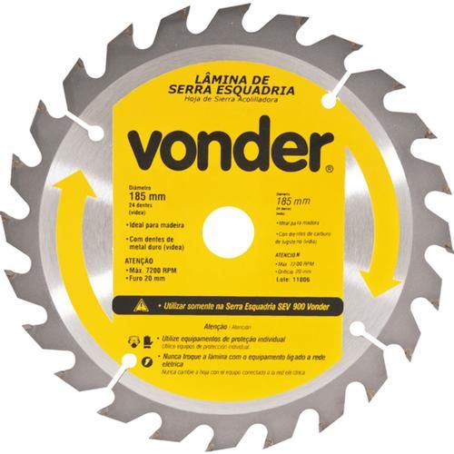 Disco de serra para madeira 185 x 16 mm 24 dentes