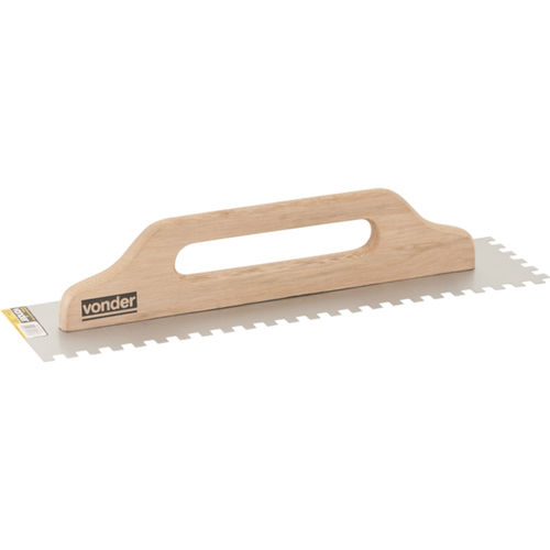Desempenadeira de a�o dentada 120 x 480 mm cabo de madeira