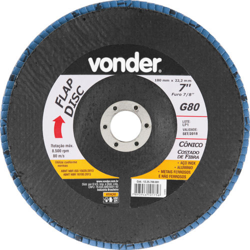 Disco de lixa flap disc c�nico 7