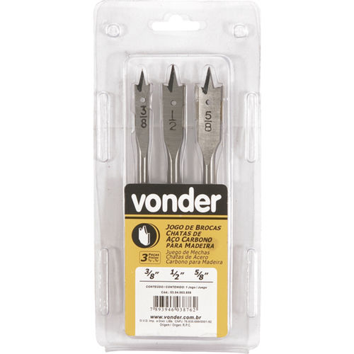 Jogo de broca chata 3/8 Jogo de broca chata 3/8