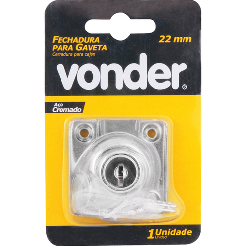 Fechadura para gaveta 22 mm 