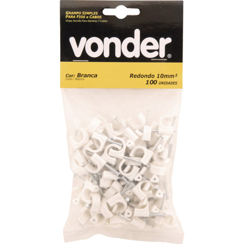 Grampo pl�stico redondo para fios 10 mm�