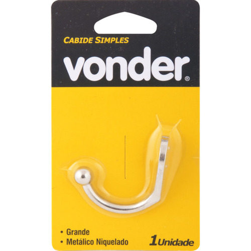 Cabide simples grande em met�lico niquelado