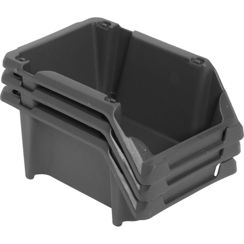 Gaveta plástica para estante nº 3 preta modelo prático Gaveta plástica para estante nº 3 preta modelo prático